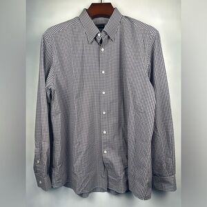 Ermenegildo Zegna Cotton Brown Checked Long Sleeve Men's ‎ Shirt XXL